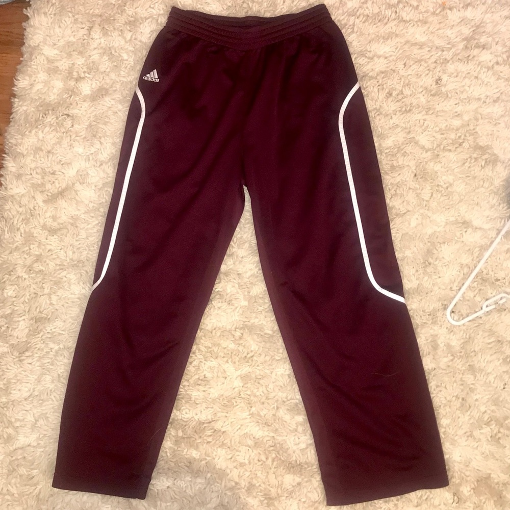 Maroon Adidas Sweatpants